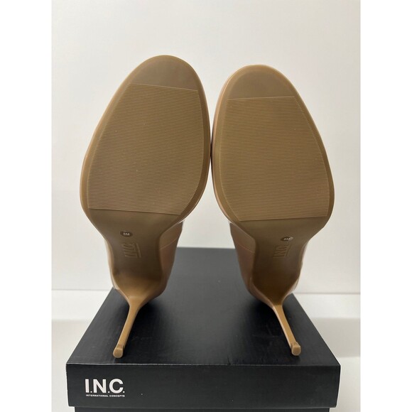 INC Women's Laurenne Nude Patent Round Toe Stiletto Slip On Pumps Size 8M - Picture 6 of 7